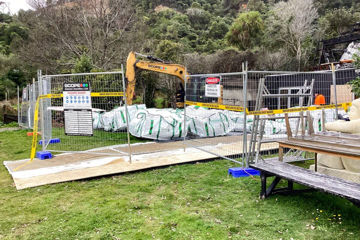 image of Scope Group asbestos disposal and contaminated deconstruction at Becks Bay project in Marlborough, NZ