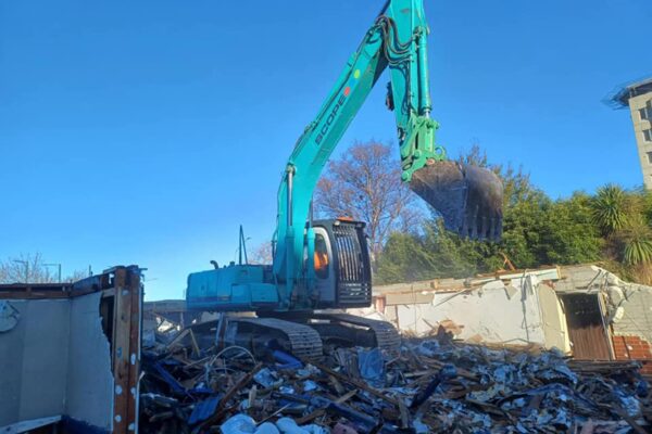 image of Pizza Hut demolition project by Scope Group in Dunedin, NZ