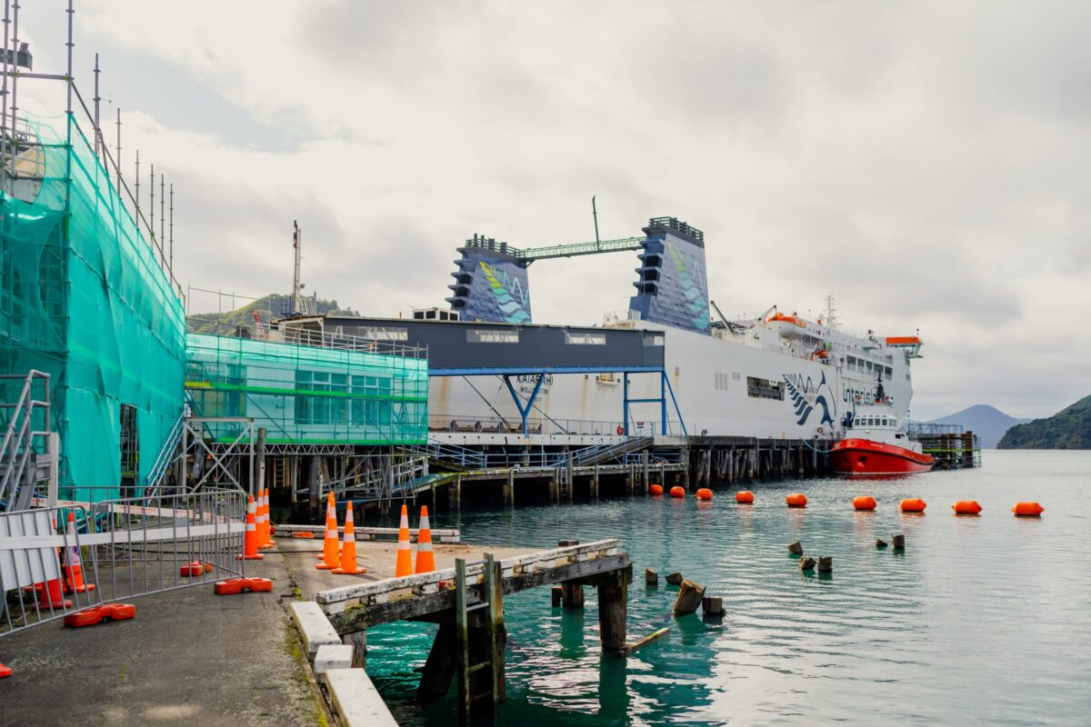 exterior view of Picton terminal being demolished and stripped out by Scope Group, NZ