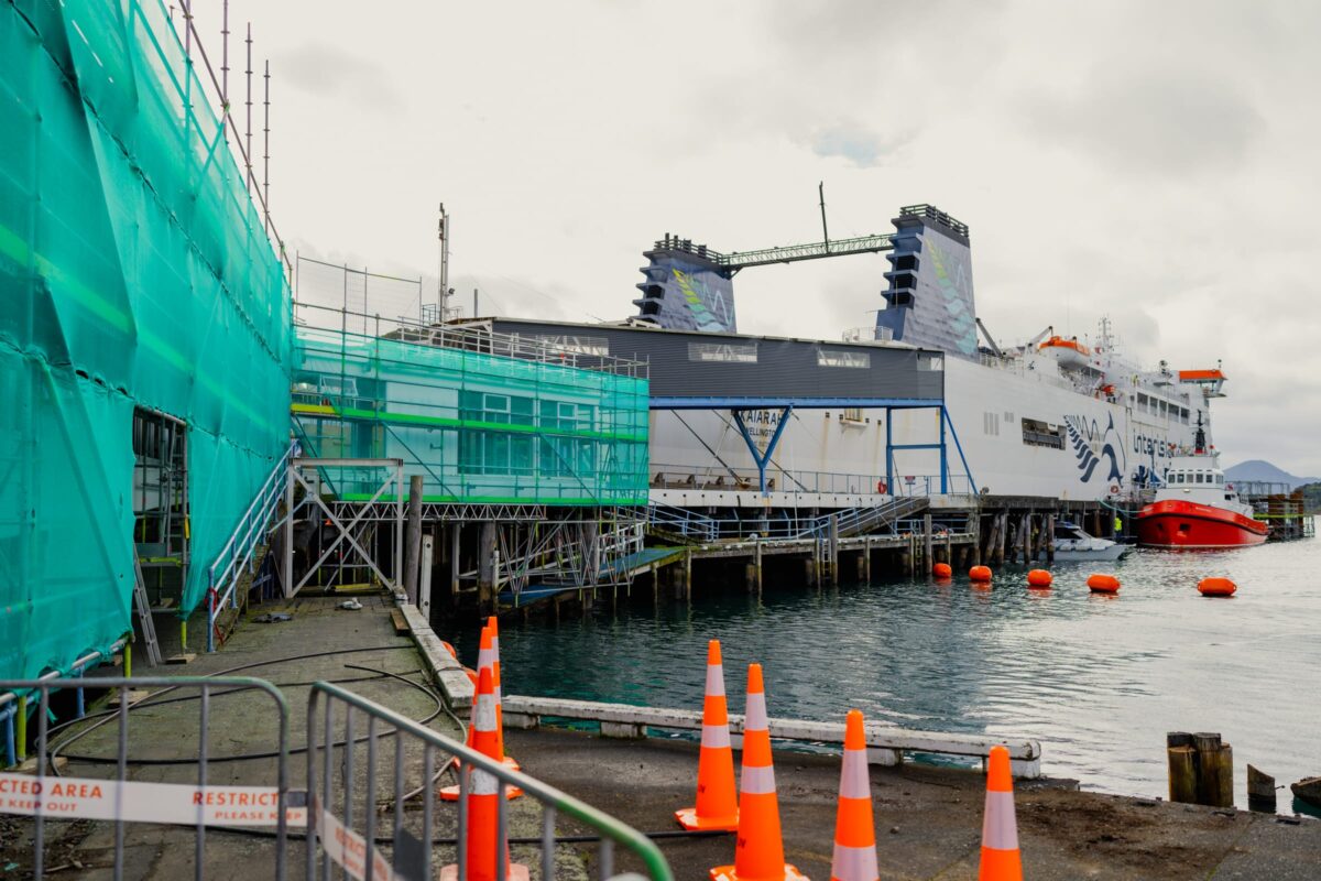 exterior view of Picton terminal being demolished and stripped out by Scope Group, NZ