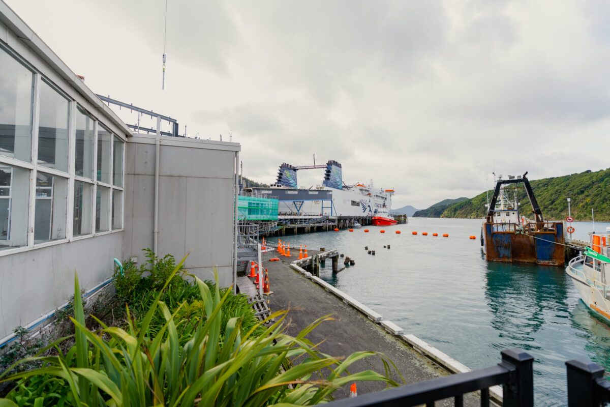 exterior view of Picton terminal being demolished and stripped out by Scope Group, NZ