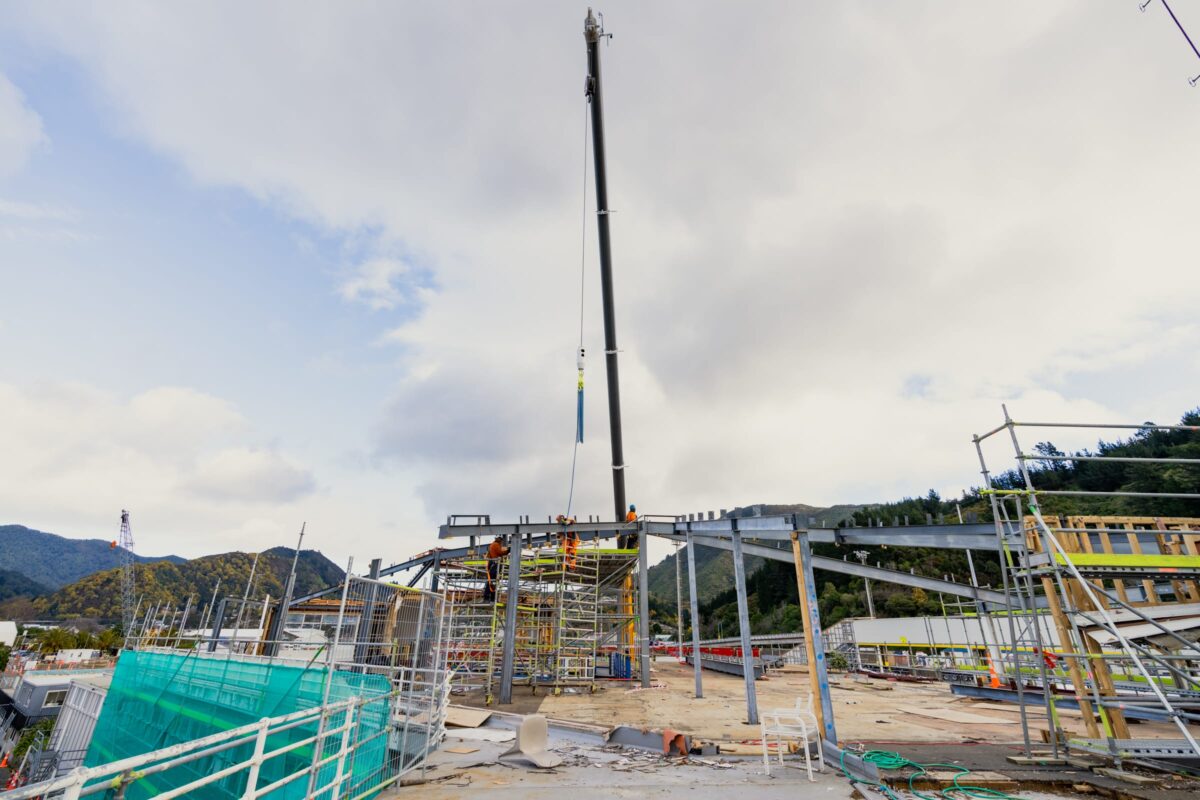 image of Picton terminal being demolished, deconstructed and stripped out by Scope Group, NZ