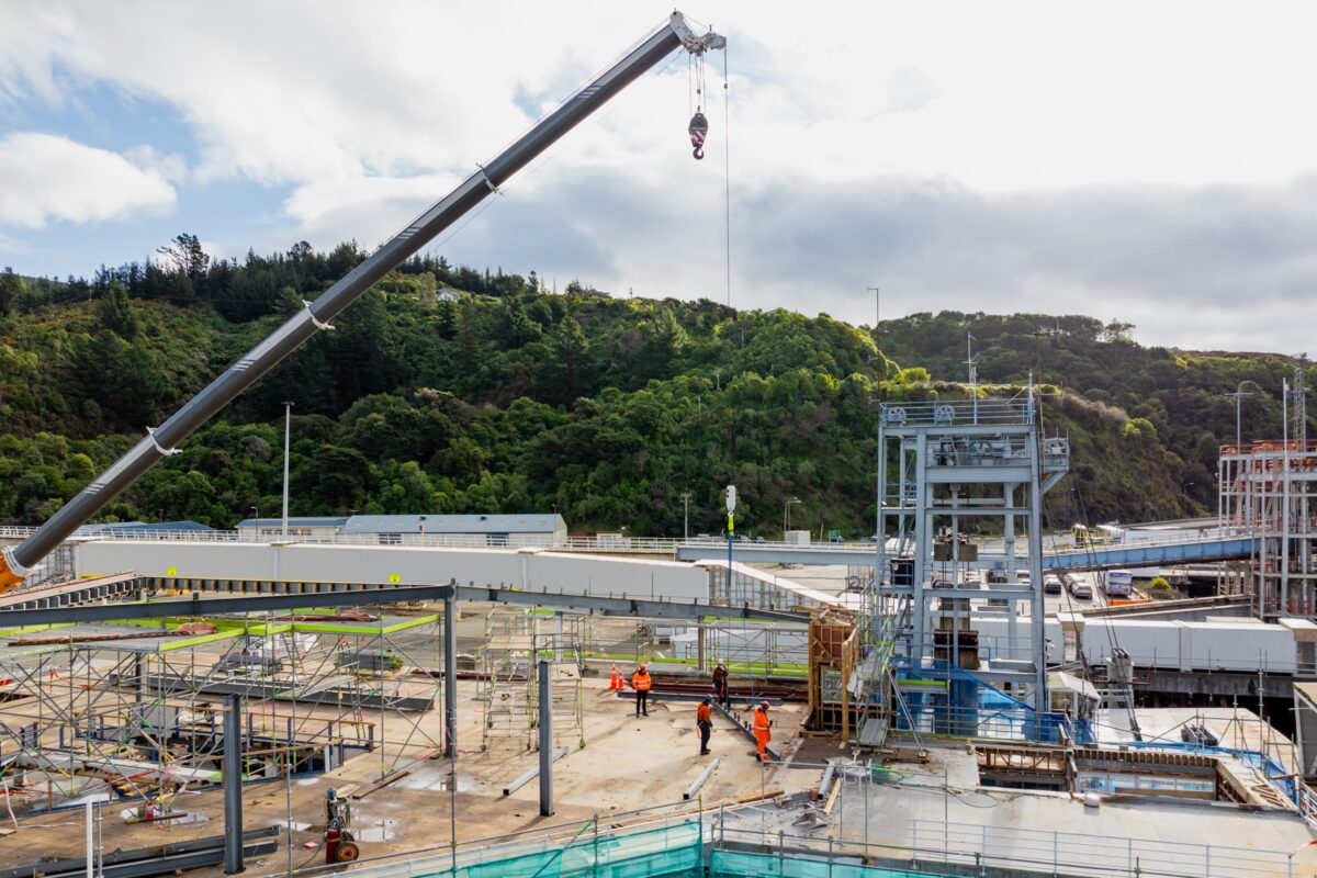 drone image of Picton terminal being demolished and stripped out by Scope Group, NZ