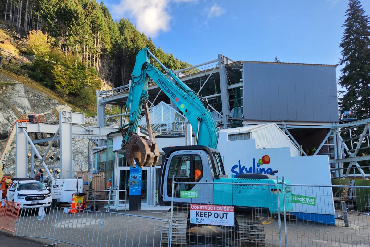 image of Scope Group providing demolition and deconstruction services at Queenstown Skyline Gondola in NZ