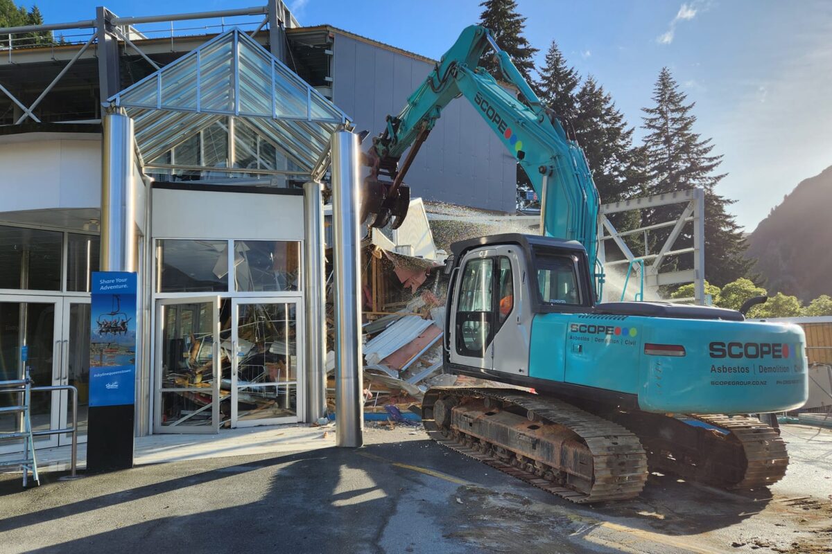 image of Scope Group providing demolition and deconstruction services at Queenstown Skyline Gondola in NZ