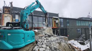 image of Scope Group providing demolition and deconstruction services to a Queenstown Skyline Gondola in NZ