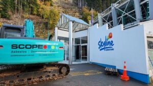 image of Scope Group excavation machinery at Queenstown Skyline Gondola in NZ